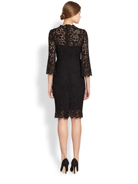 dolce gabbana black wool dress|dolce and gabbana sorrento lace.